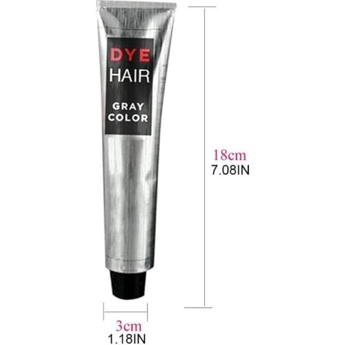 Unisex Gray Hair Dye Cream 100ML Permanent Color Hairstyle Silver Coverage Long-Lasting