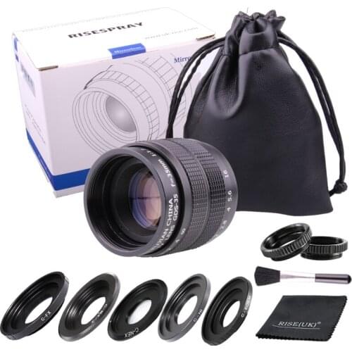 Fujian 35mm f/1.7 APS-C CCTV Lens+adapter ring+5 Macro Ring for NEX FX M4/3 NIKON1 EOSM Mirroless Camera