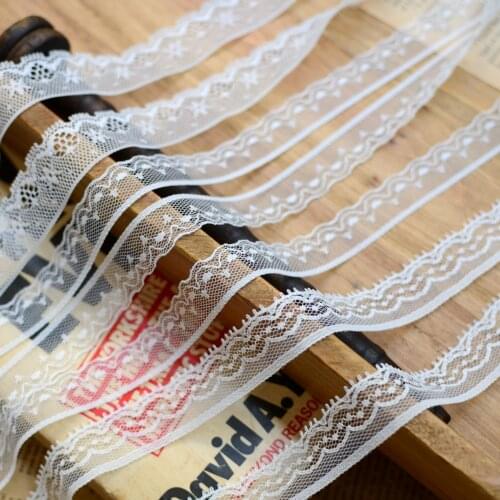 Lace accessories/baby clothing accessories 15meter milky white unilateral small lace
