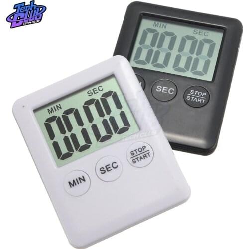 Magnet Kitchen Cooking Timers LCD Digital Screen Kitchen Timer Square Cooking Timer Count Up Countdown Alarm Magnet Clock