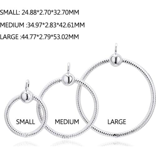 Genuine 925 Sterling Silver Moments Small O Pendant High Quality Womens Jewelry Factory Wholesale