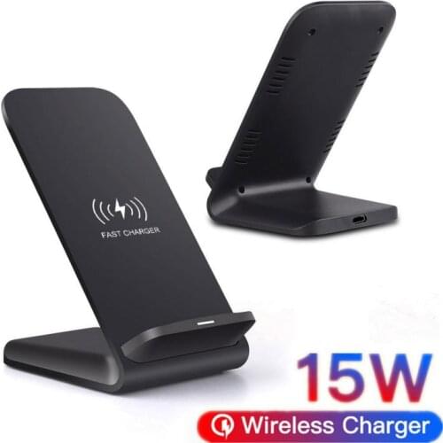 Mobile Phone Wireless Chargers 15W Qi Wireless Charger Stand For iPhone Samsung Fast Charging Dock Station Phone Charger FDGAO