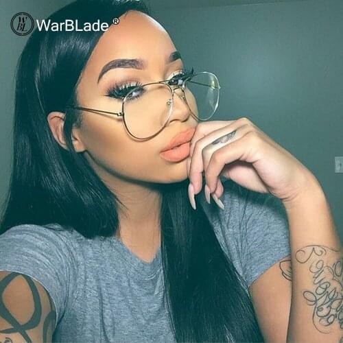 WarBLade Gold Glasses Clear Lens Women Vintage Retro Optical Frame Eye Glasses Men Myopia glasses With Transparent Glasses