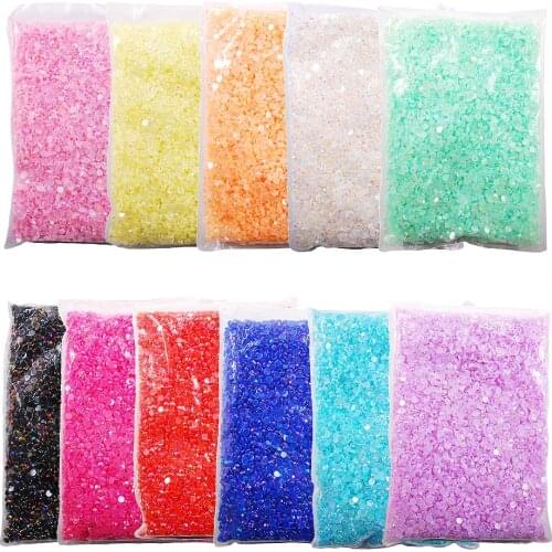 Wholesale Rhinestone 1.5~8.0 mm Resin Flat Back Jelly AB Color Art DIY Decoration Rhinestones Strass Applique