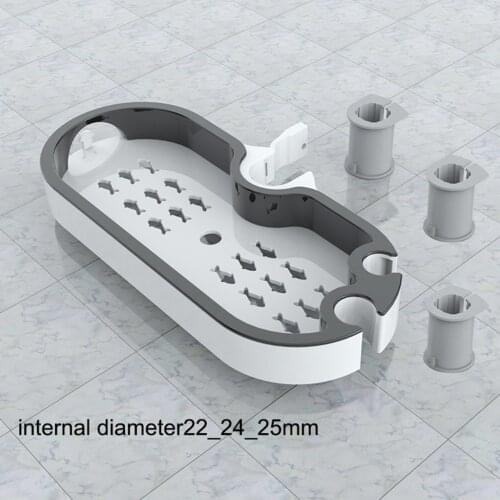 No Drilling Hanging Storage Rack Tray Adjustable Height Bathroom Accessories