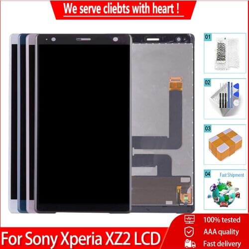 5.7'' For Sony Xperia XZ2 LCD Touch Screen AAA Quality Digitizer Panel Assembly Replacement Parts For Sony XZ2 LCDs Display