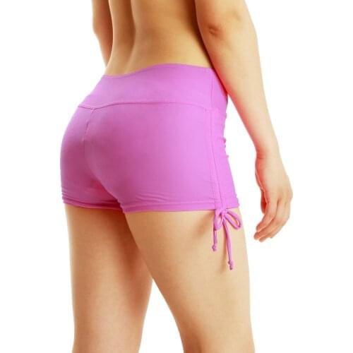 New Women Quick Dry Yoga Shorts Breathable Swimming Trunks Sports Running Fitness Drawstring Beach Shorts yoga pantalon corto