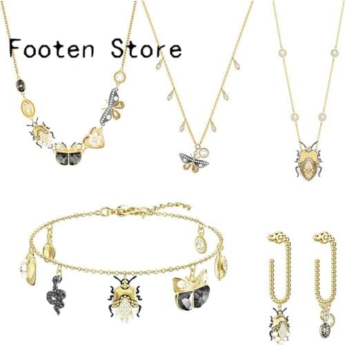 SWA Fashion Ladies Jewelry Butterfly InsectCute Animal MAGNETIC Scarab Series Jewelry Sets Earrings Necklaces Bracelets Jewelry
