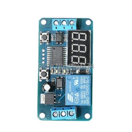 WQScosea Q8S-112 DC 12V LED Display Digital Trigger Delay Timer Relay Control Switch Module Home PLC Automation 0-999 Seconds