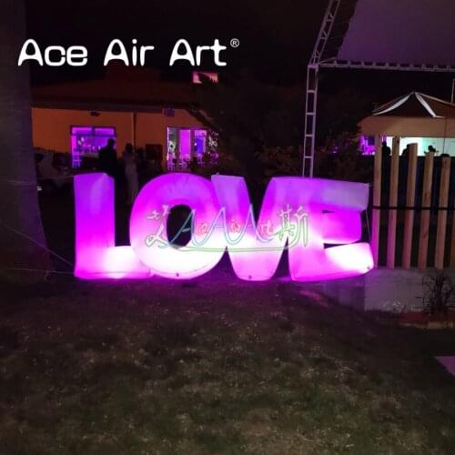 1.2mH Valentines Day Inflatable Gift Inflatable LOVE letters for Your Lover with blowing