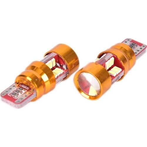 2Pcs T10 3014 27SMD Reading Door Tail Turn Signal Lamp White LED Car Width Light Bulb Automobiles Light-emitting Diode Dome