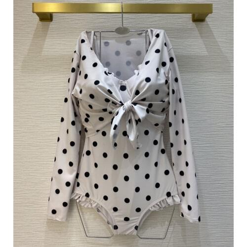 2021 Designer Brand Bodysuits Womens black dots white swimsuit Summer Beach Holiday Sexy Bodysuit Femme + cardigan y462