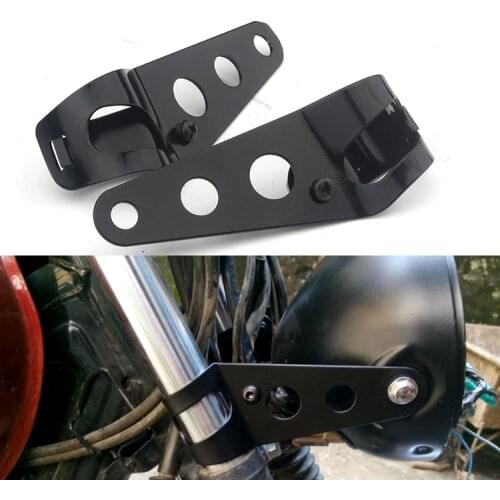 33mm-43mm Universal Motorcycle Headlight Mount Brackets Fork Ear Chopper Headlamp Holder Adjust Motor free shipping