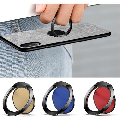 360° Rotatable Smartphone Finger Ring Universal Ultra Slim Luxury Metal Round Metal Finger Ring Phone Holder Stand Bracket