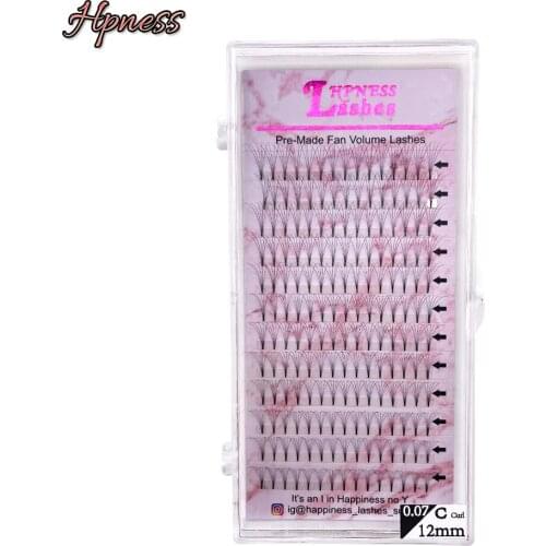 3D 4D 5D Short Stem Soft False Lashes Premade Natural Russian Volume Fans Faux Mink Premade Fan Eyelash Extensions Makeup Cilio