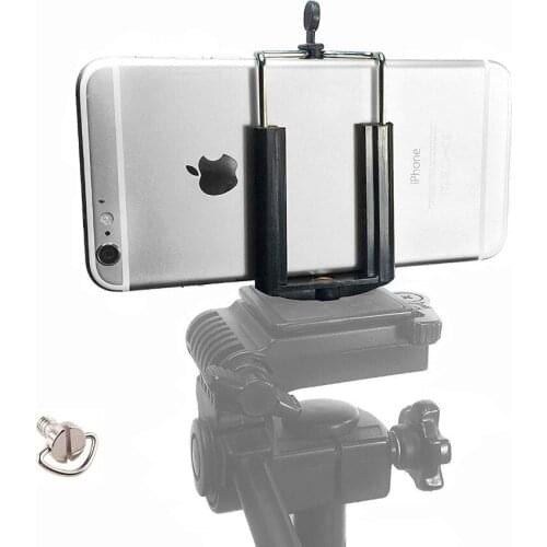 Cell Phone Tripod Adapter Mount Holder Clamp Compatible with iPhone X XS Max XR Se 8 7 6 6s Plus Samsung Galaxy S9 S8 S7 S6 Edge