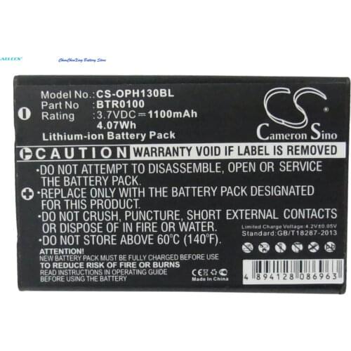 Cameron Sino 1100mAh Battery BTR0100 for Opticon H13,H-13,OPH-1003,OPH-1004,OPH-1005,OPH-3000,OPH-3001,OPL-9815,For Denso BHT500