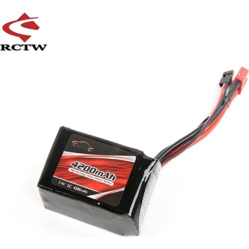 Electric Brushless Conversion Receiver Battery 7.4V-5C 4200 Ma Lithium Battery (68mm*43mm*41mm) for 1/5 Hpi Rovan KM Baja