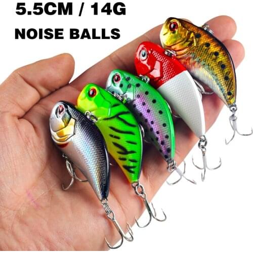ALEURRE 1Pcs Plastic Vib Lures Fishing Vibration 55mm 14g Trout Winter Fishing Hard Baits Pesca