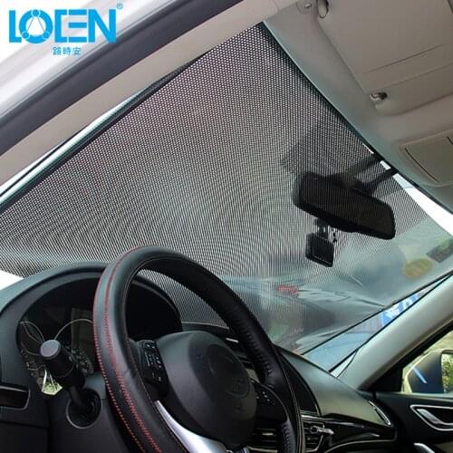 LOEN 40/45/50/58/68*125CM Car Sunshades Windshield Auto Sunshade Side Window Sunshades Big Size Roller Telescopic Suction Cup