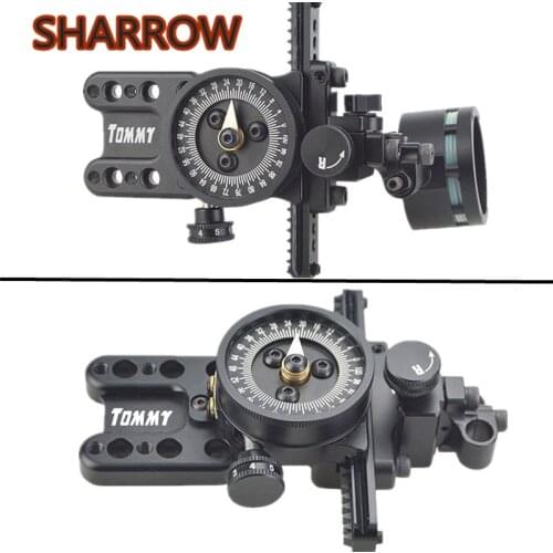 Compound Bow 1 Pin Sight Wrapped Archery Bow Sight Right Hand Micro Adjustable Pointer Lens For Shooting Accessories Equipment