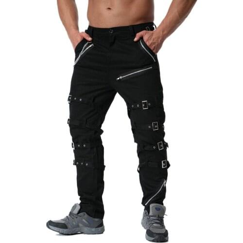 2019 Top Quality Metal Decoration Zippers Cargo Pants Hip Hop Jogger High Street Sweatpants Drop Shipping