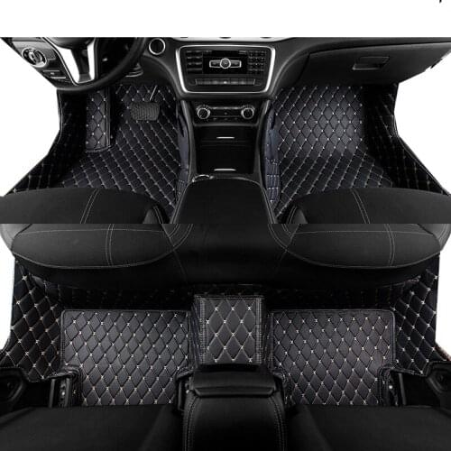 Lsrtw2017 leather car floor mats for mercedes benz gla 2013 2014 2015 2016 2017 2018 2019 gla180 gla200 gla250 gla45 amg carpet