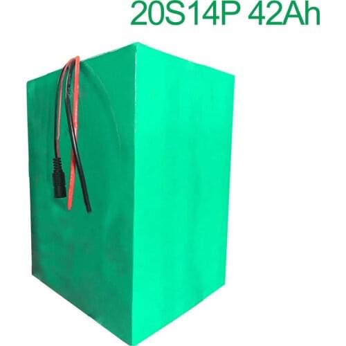 72V 42Ah 20S14P 18650 Li-ion Battery electric two Three wheeled motorcycle bicycle ebike 250*190*140mm