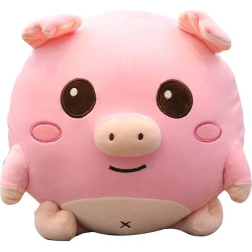 Dorimytrader Lovely Soft Round Pig Plush Pillow Big Stuffed Cartoon Pink Piggy Toy Anime Doll for Lover Gift Wedding Deco 60cm