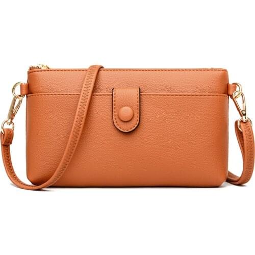 Mini Solid Color Lady Clutch Bag High Quality Leather Shoulder Crossbody Bags for Women 2021 Purses and Handbags Luxury Designer