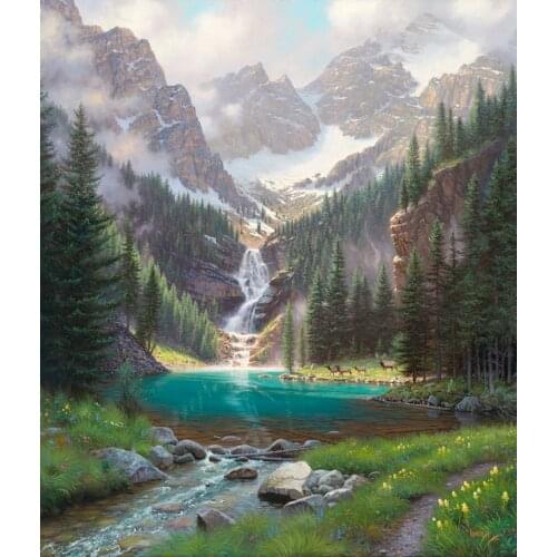 A2569 11CT/14CT/18CT/25CT/28CT night snowing patterns Counted Cross Stitch DIY Cross Stitch Kits Embroidery Needlework Sets