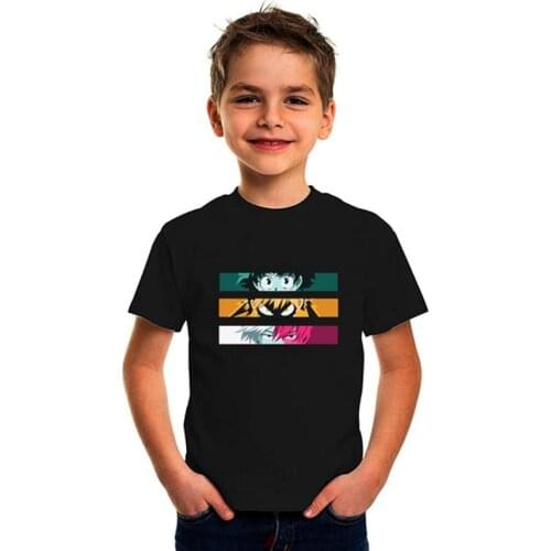 New Kids Girl Boys T Shirt My Hero Academia Baby Tshirts Cartoon Toddler Tops Tee Children T-shirts Childrens Clothing 2t-14t