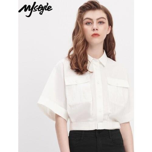 MJstyle New Tops Short Sleeve Women Shirt Short Sleeve Girls Blouse 100% Cotton Summer New Women Blouses Femme Blusas 621120040