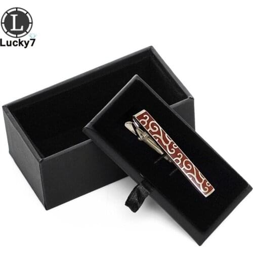 Wholesale 10pcs/lot Tie Clip Storage Box Black Leather Tie Gift Case Jewelry Display Organizer Mens Gift Boxes 8.5*4.5*3.5cm