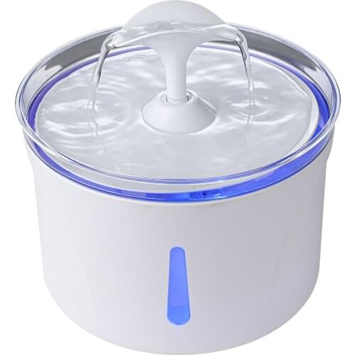 2.5L Cat Water Feeder Pet Automatic Drinking Fountain LED Light Water Shortage Power Off Dog Drinking Machine Cat Water Dispense