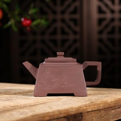 Undressed ore purple mud up penghu-glance penghu-glance Fan Quan manual teapot tea craft quality goods agent undertakes