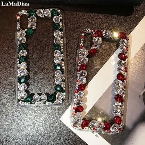 LaMaDiaa Luxury Bling Diamond Phone Cases For Huawei Honor8 9 10 20 V10 V20 7X 8X 9X GlobalCase Fashion Glitter Rhinestone Cover