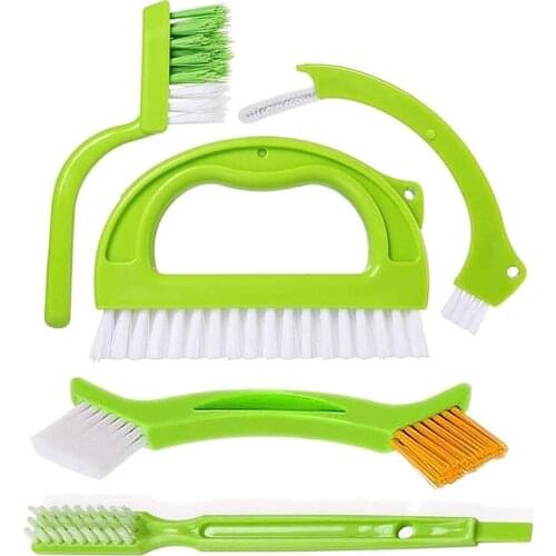 Tile Brushes Grout,(5 in 1)Grout Cleaner Brush,Tile Joint Scrub Brush with Handle,for Shower,Kitchen,Seams,Floor Lines