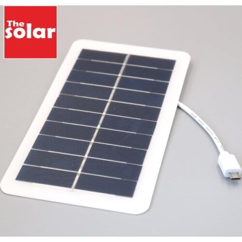 5V Solar Panel 2W Output Micro USB Port Solar Battery Charger Climbing Fast Charge Regulator 3.7V 18650 Poly Solar Cell Travel
