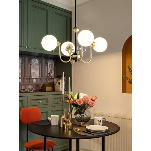 Modern Round Glass Chandelier Living Room Luxury Lighting Furniture Dining Room Kitchen Bedroom Bathroom Study Interior Lamps