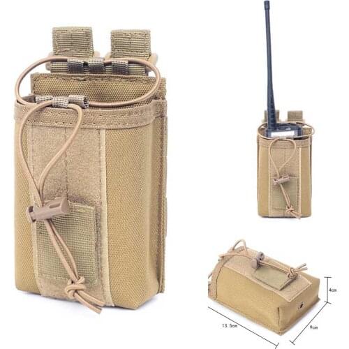 Molle Tactical Walkie Talkie Bag Military Radio Pouches Magazine EDC Waist Bag for Outdoor Hunting Accessories
