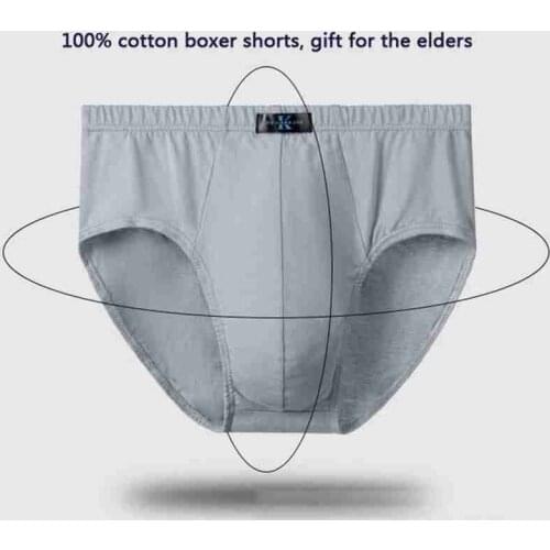 High-waisted Cotton Briefs Breathable Bottoms Cotton Mens Casual Underwear