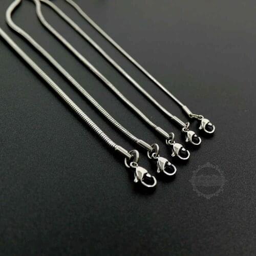 0.9-2.4mm thick stainless steel snake chain necklace 22-35inches DIY necklace supplies 1322045