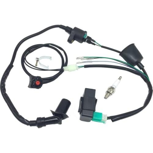 1 Set Ignition Coil & CDI Kill Switch For 50cc 70cc 90cc 110cc 125cc ATV Go kart Dirt Pit Bike Etc