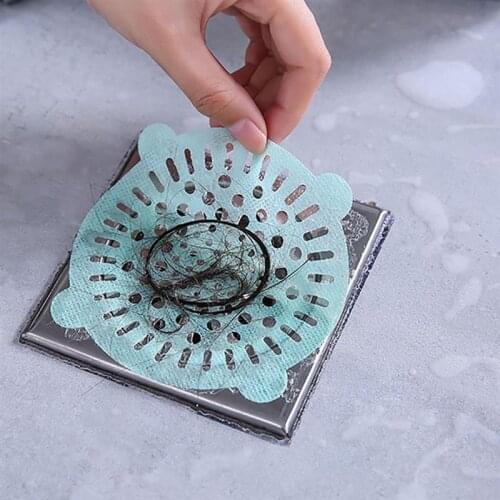 10PCS Disposable Drain Stopper Sink Strainer Hair Catcher Bathroom Shower Hair Strainer Sink Stopper Home Kitchen Tool
