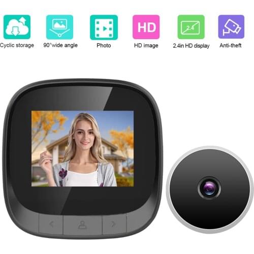 2.4in IR Night Door Peephole Camera LCD Screen Infrared Smart Visual Door Viewer Digital Security Eye Monitoring Camera