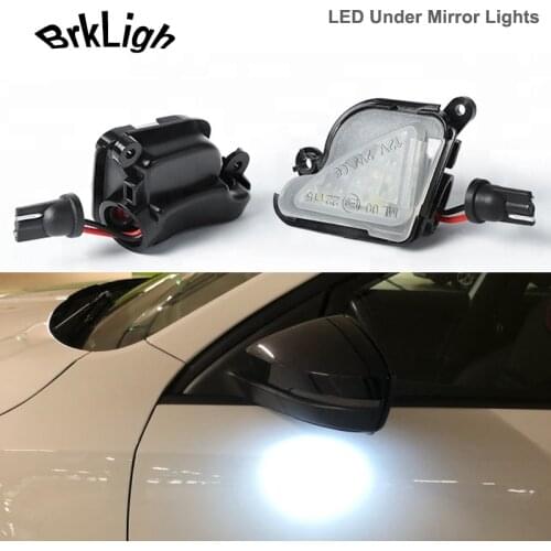 2pcs White Canbus LED Side Under Mirror Light Puddle Pathway Welcome Lamps For Skoda Superb MK2 Octavia MK2 MK3 1Z 5E 3T4 3T5
