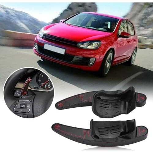 2pcs Steering Wheel Shift Paddle Car Steering Wheel Shift Paddles Blade With Adhesive Tape For Golf 6 Variant Sportline