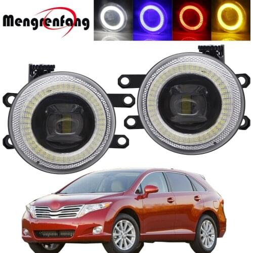 2in1 Design Car Front Bumper LED Fog Light Assembly Angel Eye Daytime Running Lamp DRL 30W 8000LM 12V For Toyota Venza 2009-2012