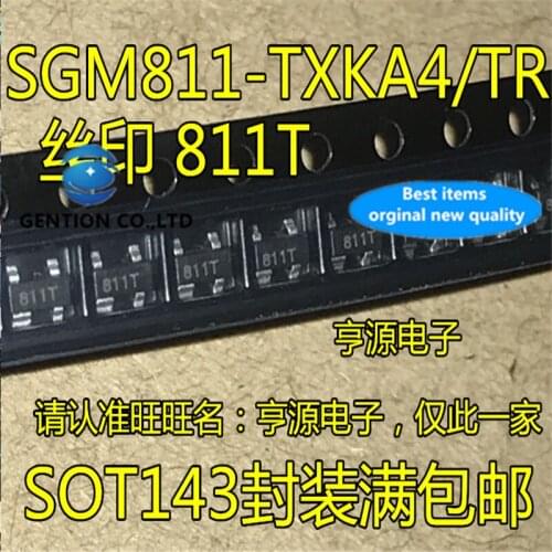 30Pcs SGM811 SGM811-TXKA4/TR SOT-143 Silkscreen 811T Voltage monitoring in stock 100% new and original